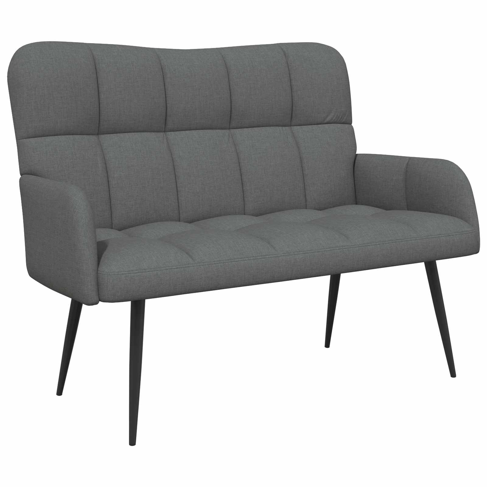 vidaXL Sofa dwuosobowa ciemnoszary 115 x 61 x 87 cm tkanina