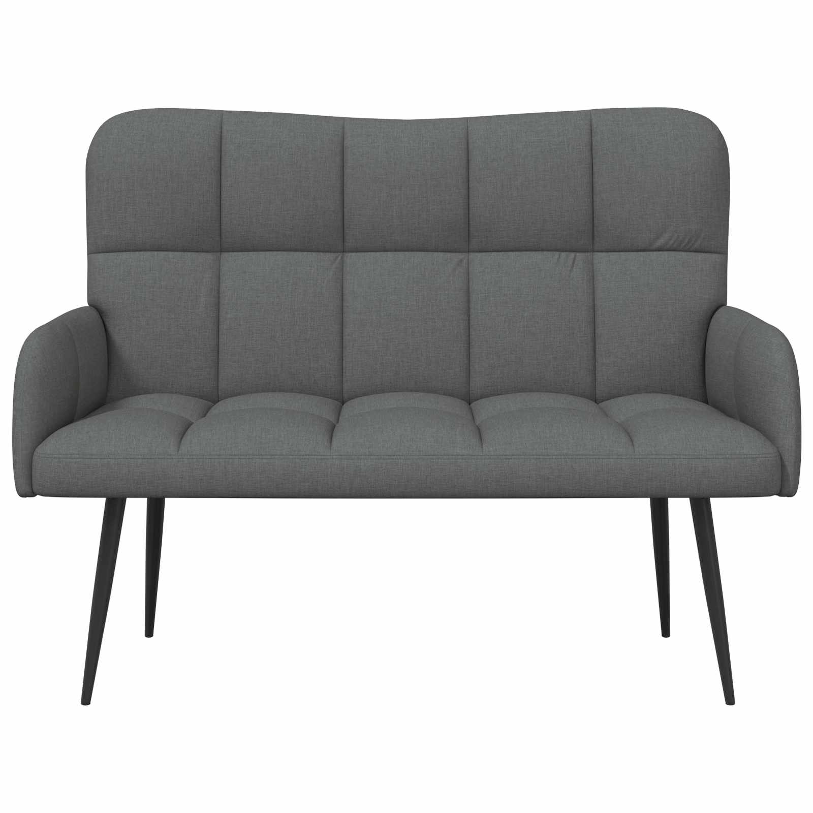 vidaXL Sofa dwuosobowa ciemnoszary 115 x 61 x 87 cm tkanina