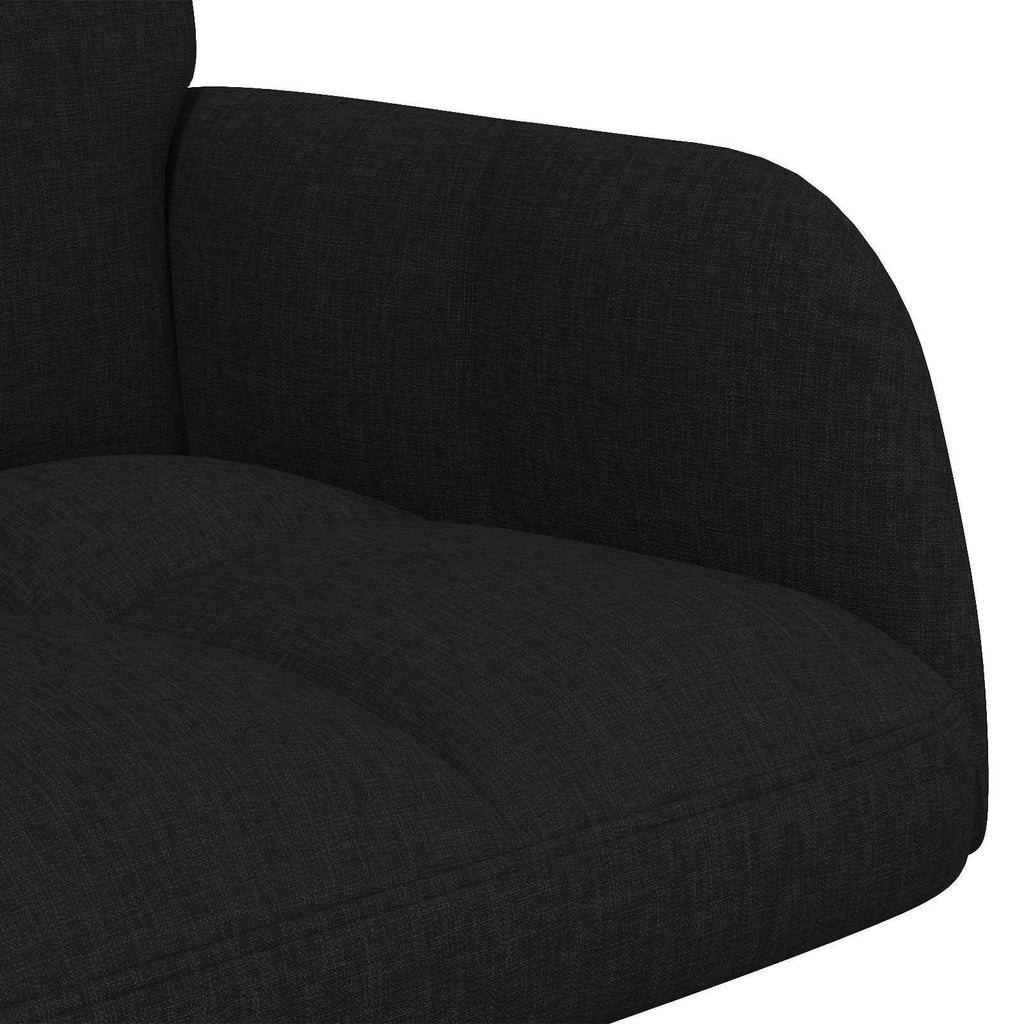 vidaXL Sofa dwuosobowa Czarny 115 x 61 x 87 cm tkanina