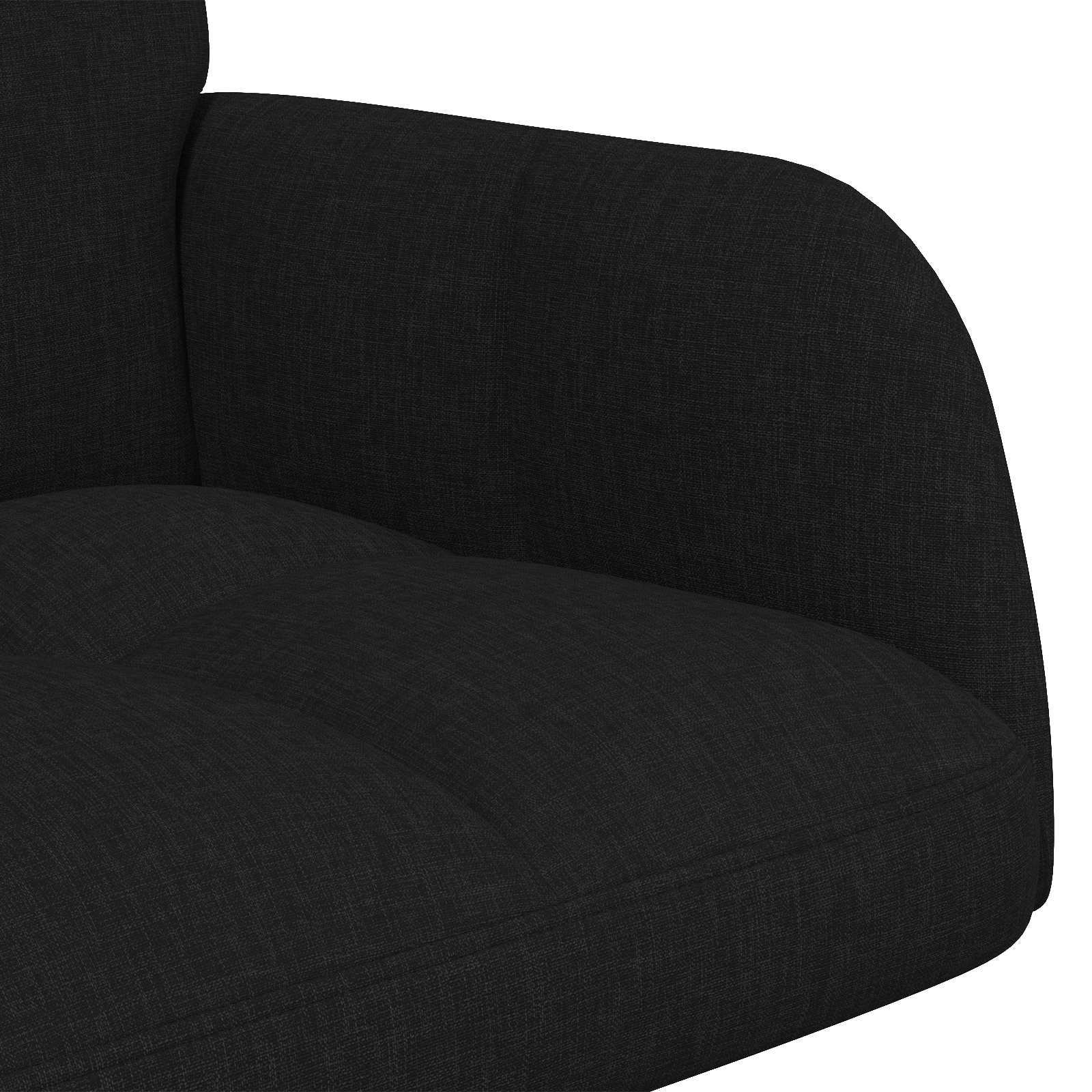 vidaXL Sofa dwuosobowa Czarny 115 x 61 x 87 cm tkanina