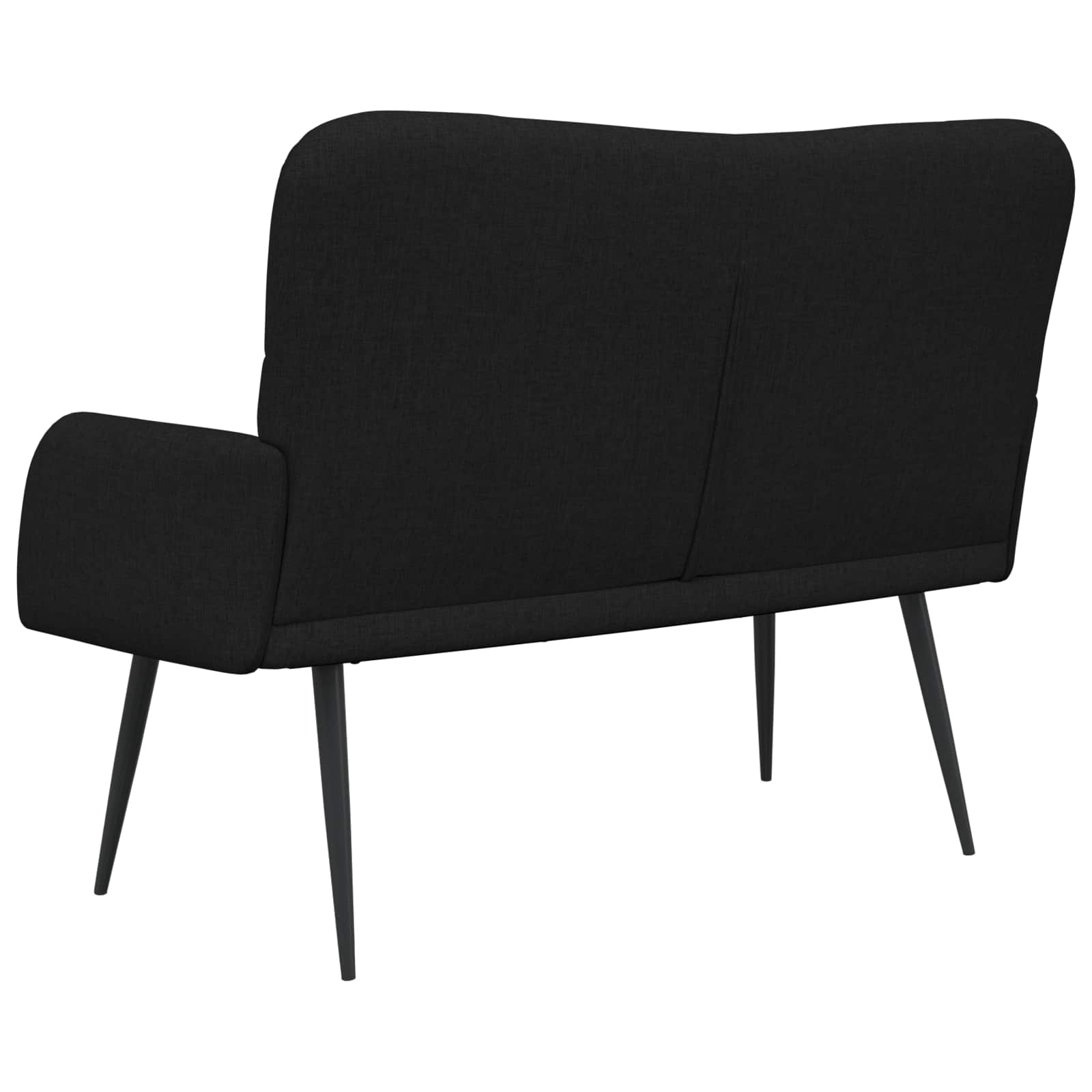 vidaXL Sofa dwuosobowa Czarny 115 x 61 x 87 cm tkanina