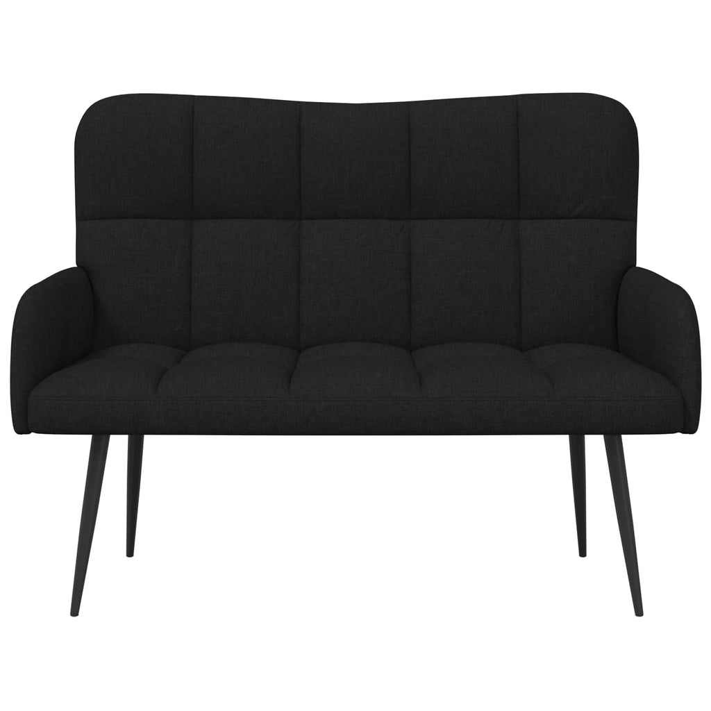 vidaXL Sofa dwuosobowa Czarny 115 x 61 x 87 cm tkanina