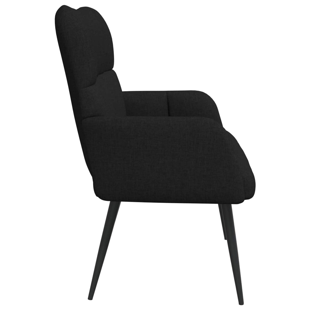 vidaXL Sofa dwuosobowa Czarny 115 x 61 x 87 cm tkanina
