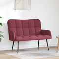vidaXL Sofa dwuosobowa Czerwone wino 115 x 61 x 87 cm tkanina