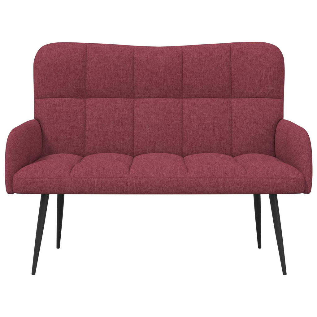 vidaXL Sofa dwuosobowa Czerwone wino 115 x 61 x 87 cm tkanina