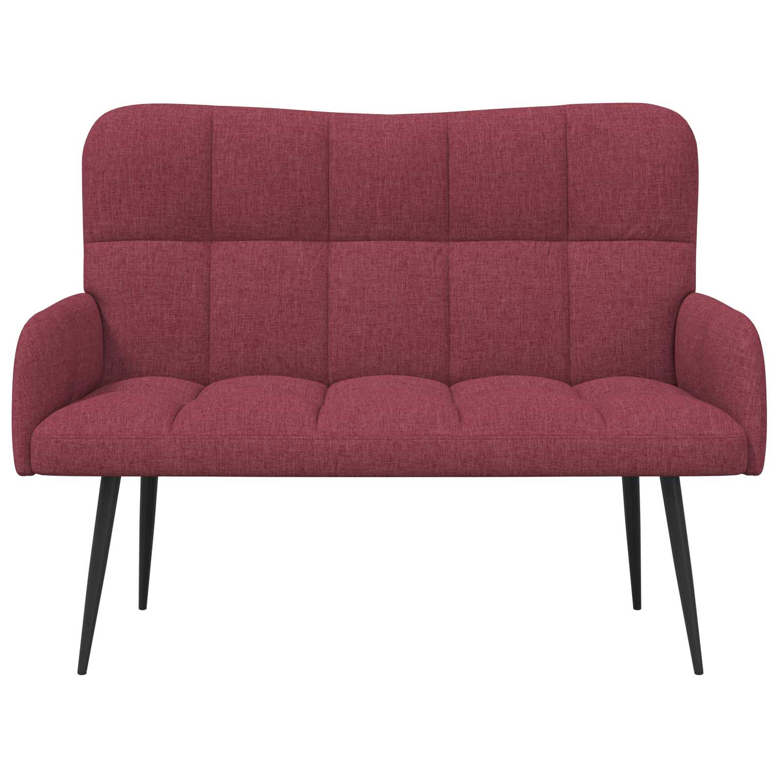 vidaXL Sofa dwuosobowa Czerwone wino 115 x 61 x 87 cm tkanina