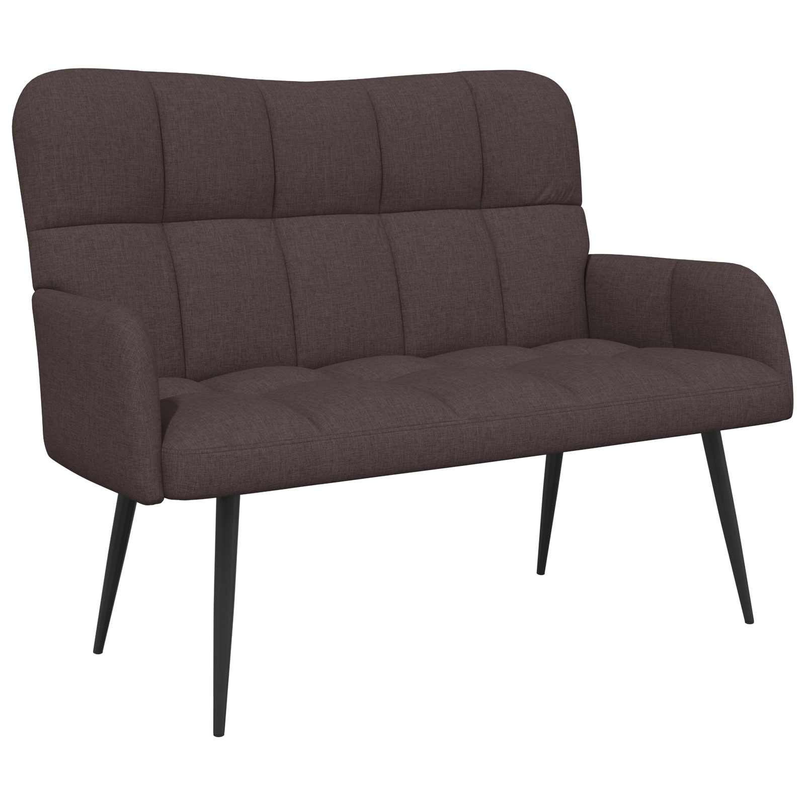 vidaXL Sofa dwuosobowa Ciemny brąz 115 x 61 x 87 cm tkanina