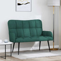 vidaXL Sofa dwuosobowa Ciemnozielony 115 x 61 x 87 cm tkanina
