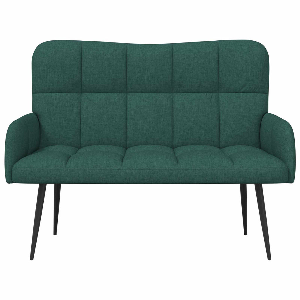 vidaXL Sofa dwuosobowa Ciemnozielony 115 x 61 x 87 cm tkanina