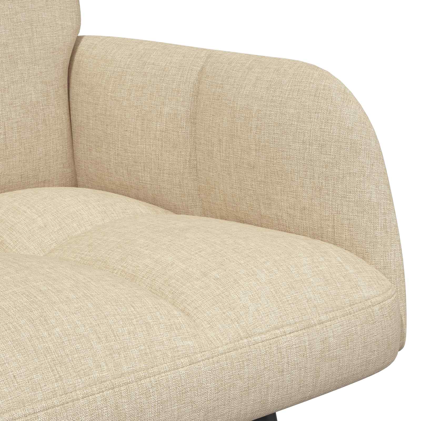 vidaXL Sofa dwuosobowa kremowy 115 x 61 x 87 cm tkanina