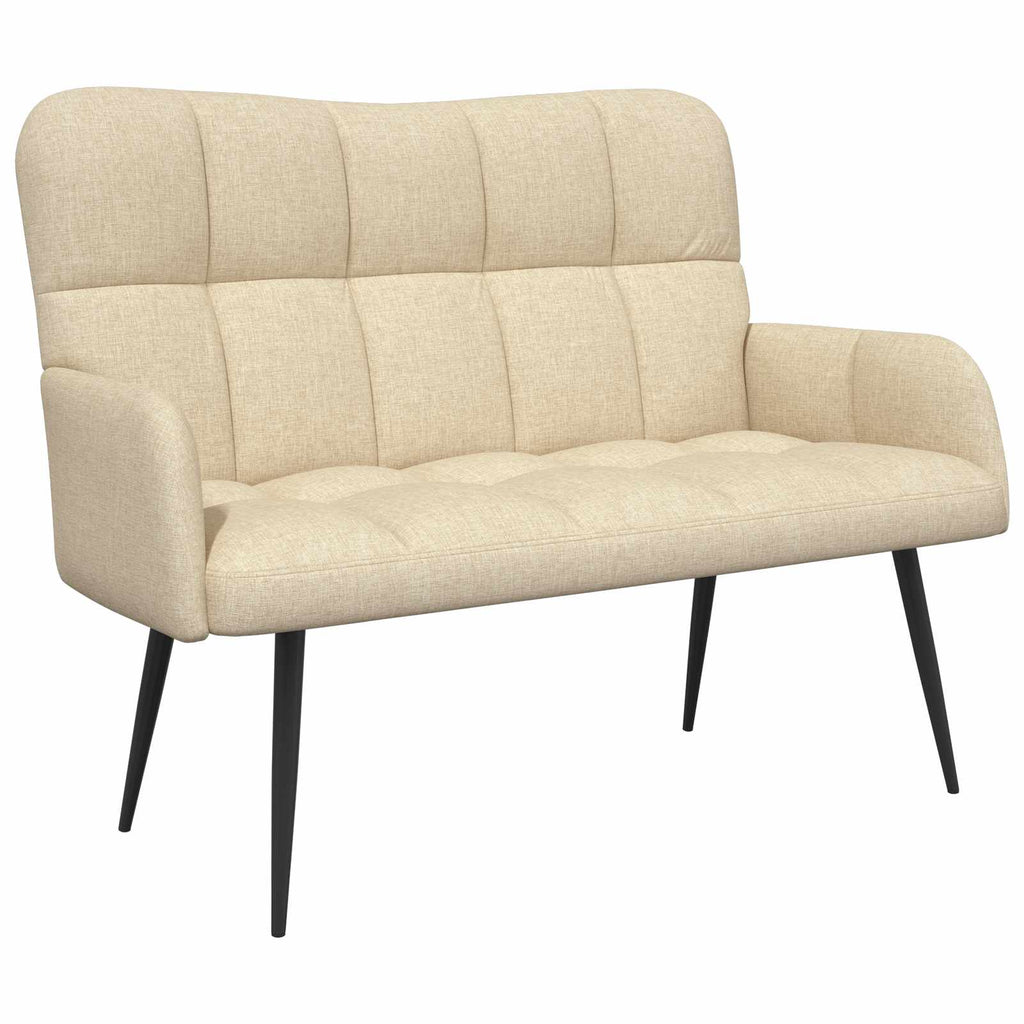 vidaXL Sofa dwuosobowa kremowy 115 x 61 x 87 cm tkanina