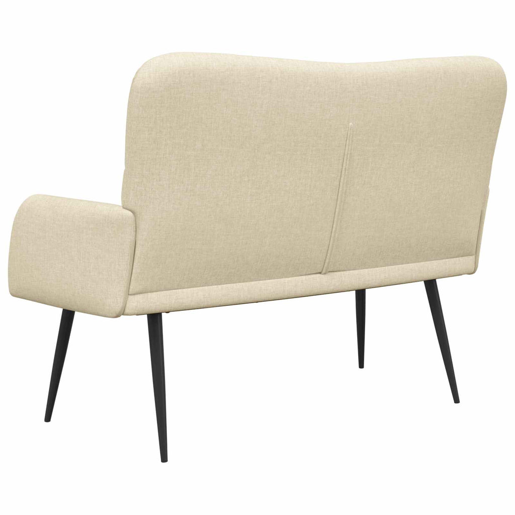 vidaXL Sofa dwuosobowa kremowy 115 x 61 x 87 cm tkanina