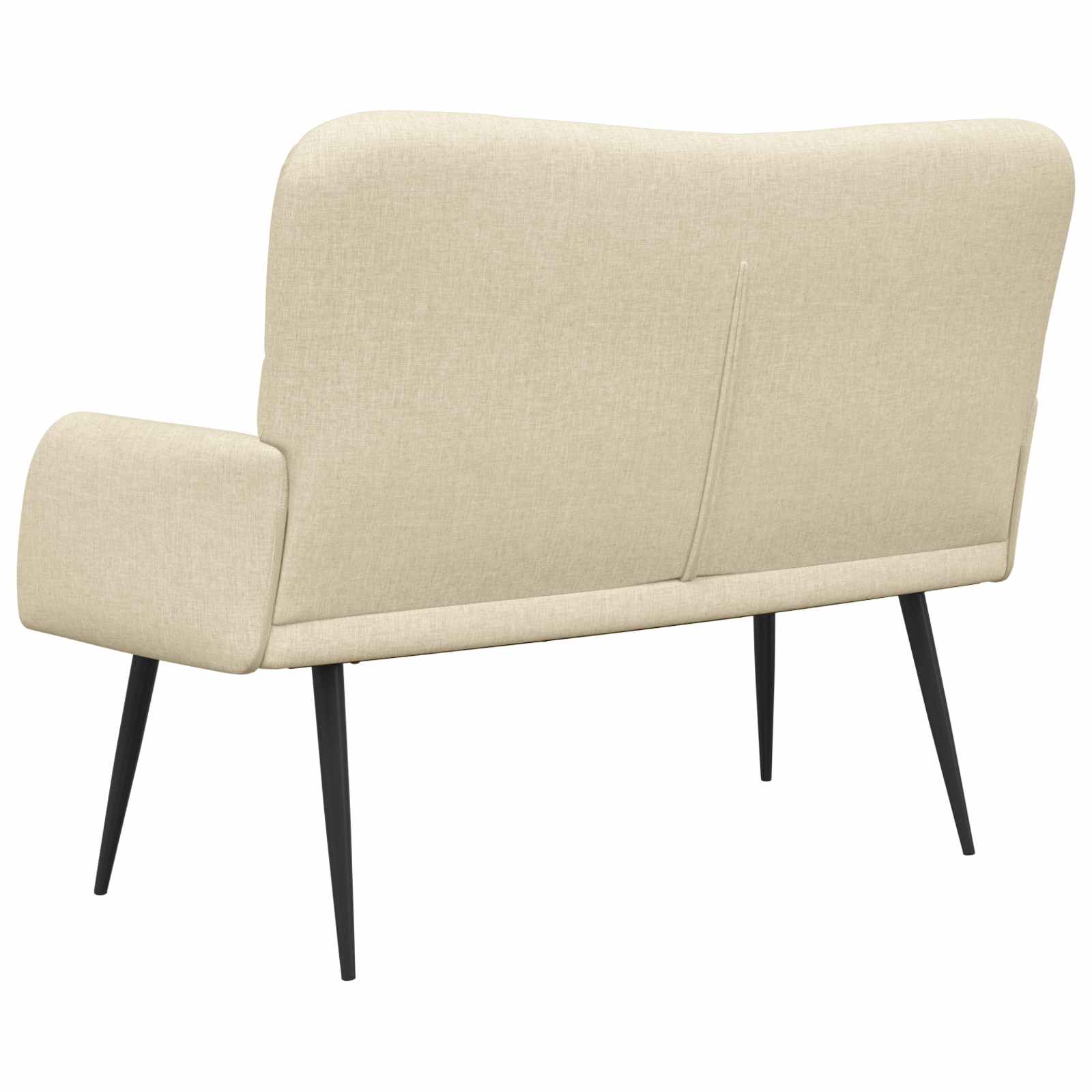 vidaXL Sofa dwuosobowa kremowy 115 x 61 x 87 cm tkanina