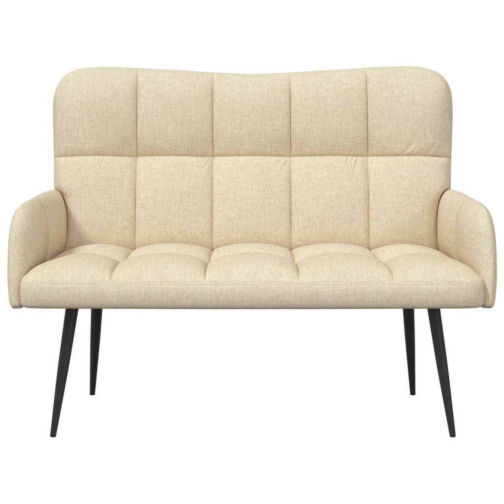 vidaXL Sofa dwuosobowa kremowy 115 x 61 x 87 cm tkanina