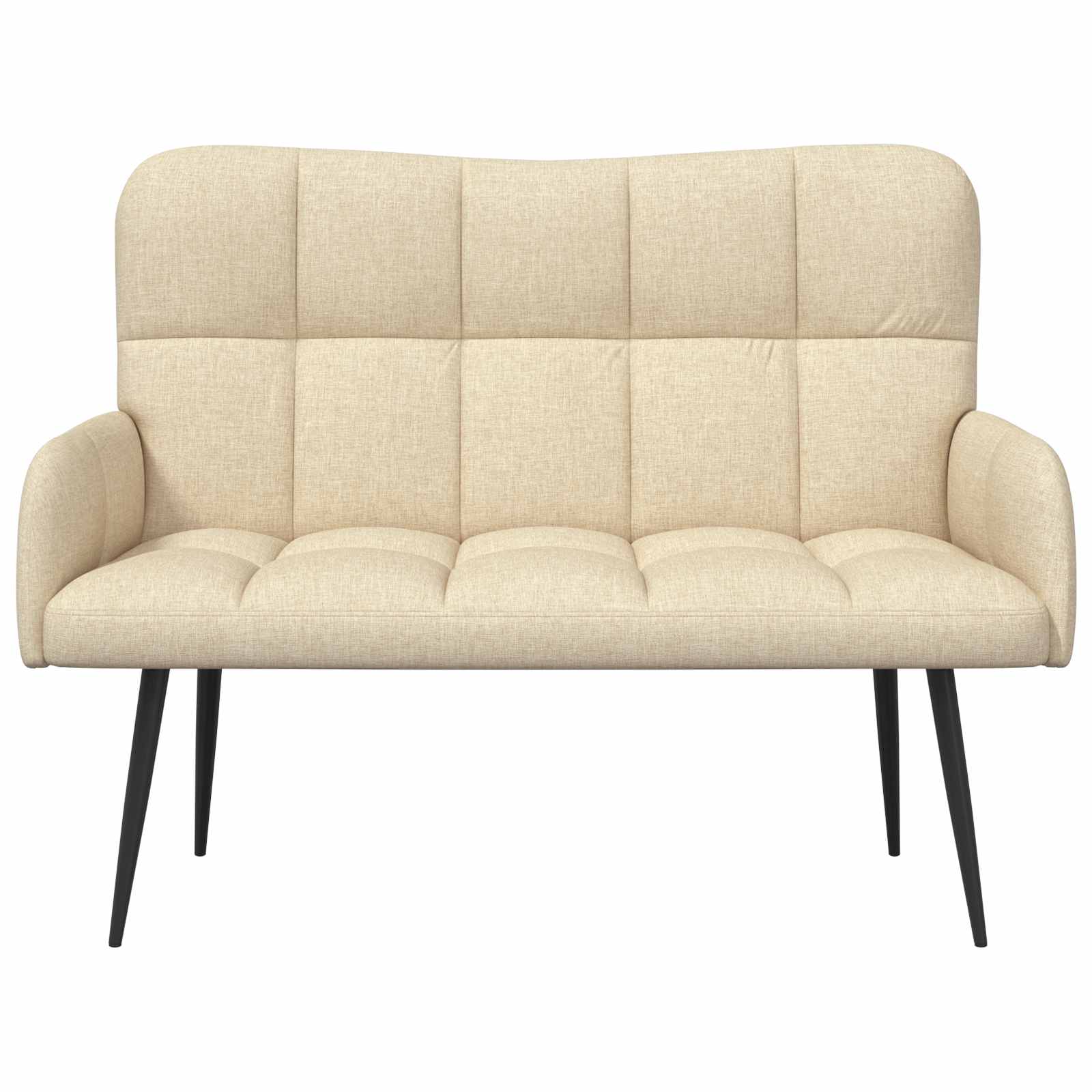 vidaXL Sofa dwuosobowa kremowy 115 x 61 x 87 cm tkanina