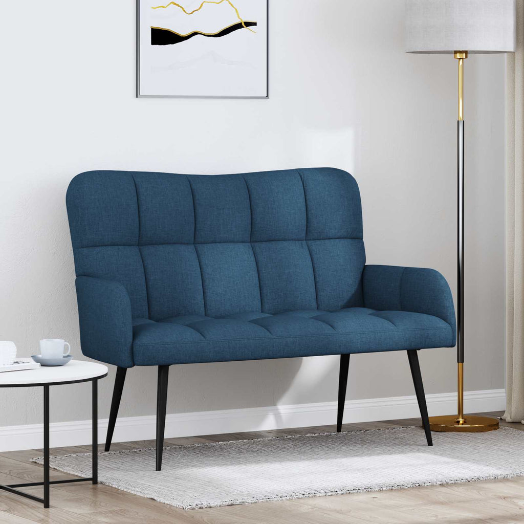 vidaXL Sofa dwuosobowa niebieski 115 x 61 x 87 cm tkanina