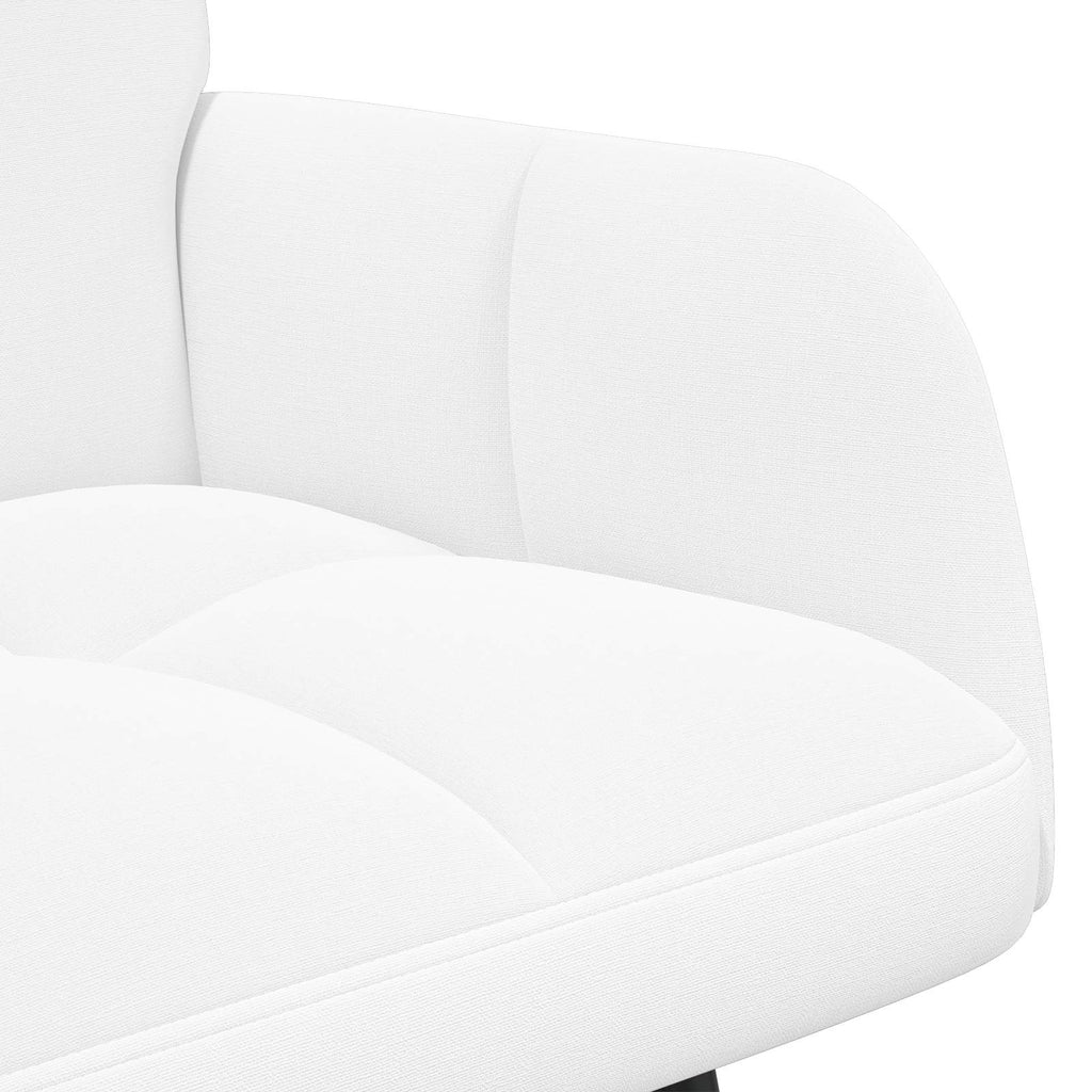 vidaXL Sofa dwuosobowa Biały 115 x 61 x 87 cm tkanina