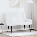 vidaXL Sofa dwuosobowa Biały 115 x 61 x 87 cm tkanina