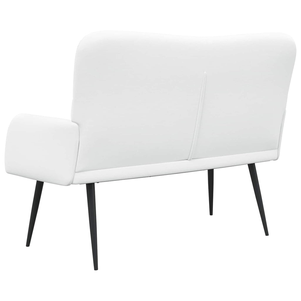 vidaXL Sofa dwuosobowa Biały 115 x 61 x 87 cm tkanina