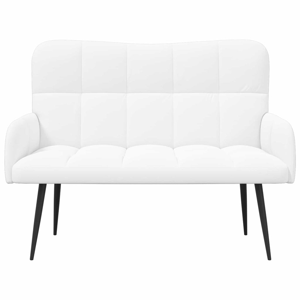 vidaXL Sofa dwuosobowa Biały 115 x 61 x 87 cm tkanina