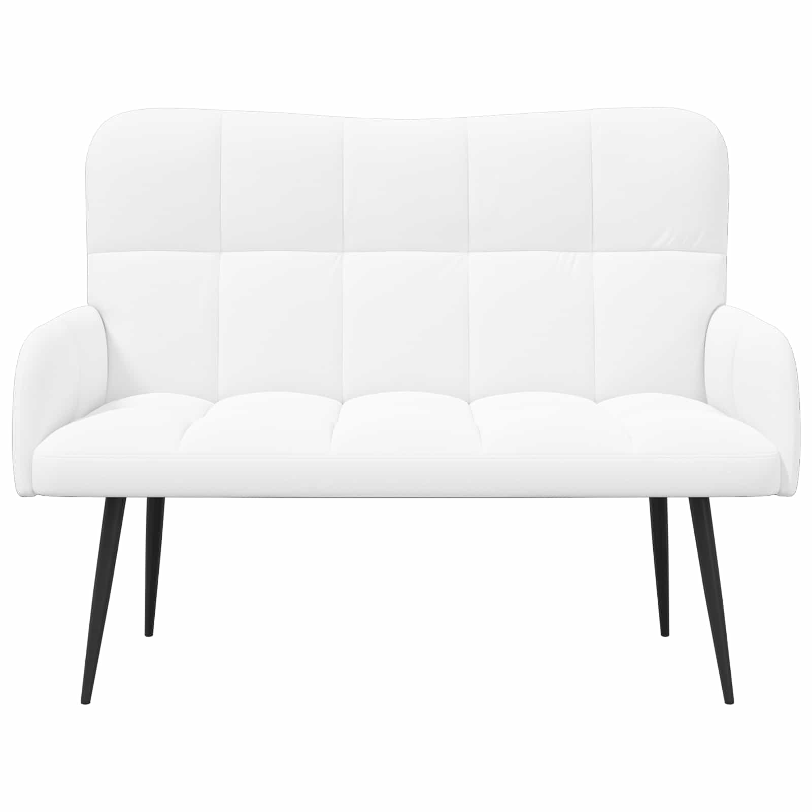 vidaXL Sofa dwuosobowa Biały 115 x 61 x 87 cm tkanina