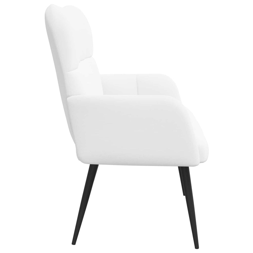 vidaXL Sofa dwuosobowa Biały 115 x 61 x 87 cm tkanina