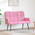 vidaXL Sofa dwuosobowa różowy 115 x 61 x 87 cm tkanina