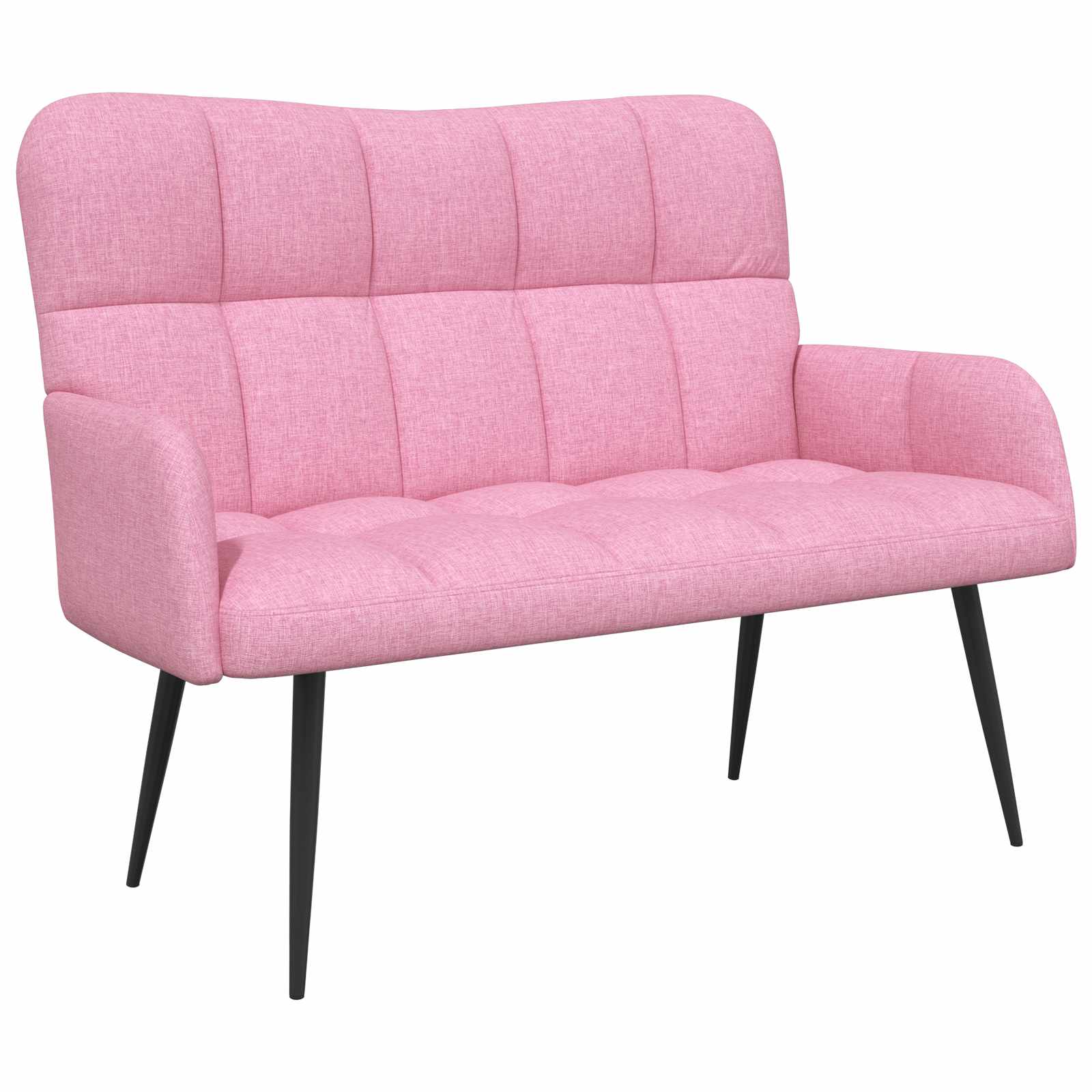vidaXL Sofa dwuosobowa różowy 115 x 61 x 87 cm tkanina