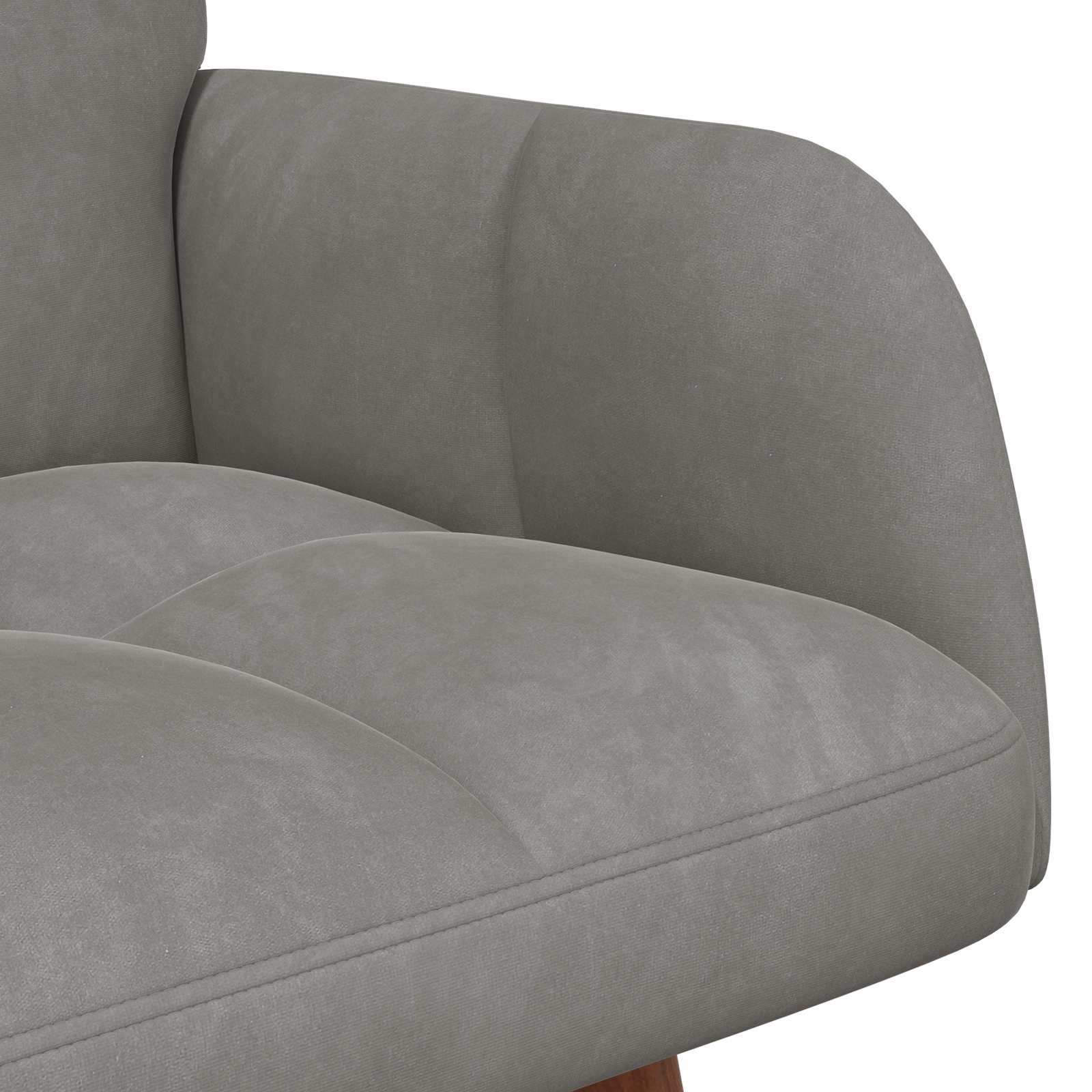 vidaXL Sofa dwuosobowa jasnoszary 115 x 61 x 87 cm Welur