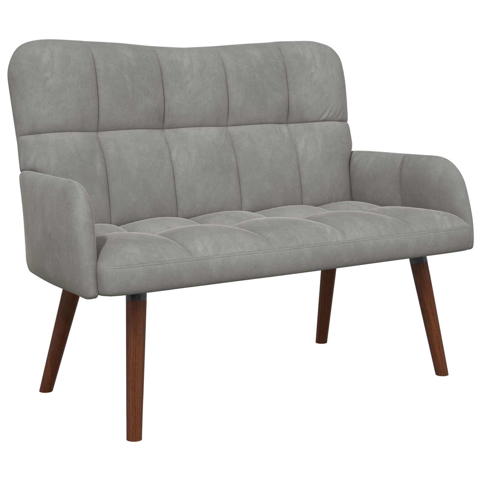 vidaXL Sofa dwuosobowa jasnoszary 115 x 61 x 87 cm Welur