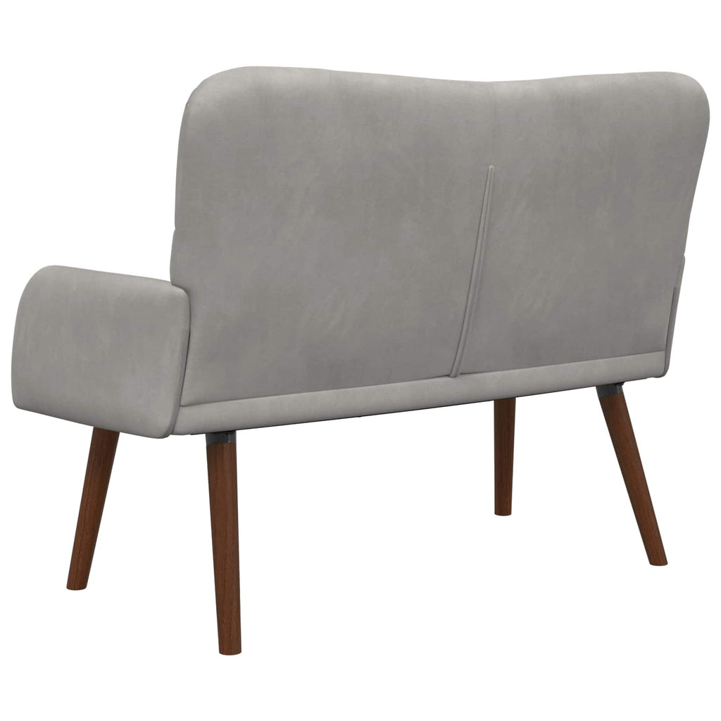 vidaXL Sofa dwuosobowa jasnoszary 115 x 61 x 87 cm Welur