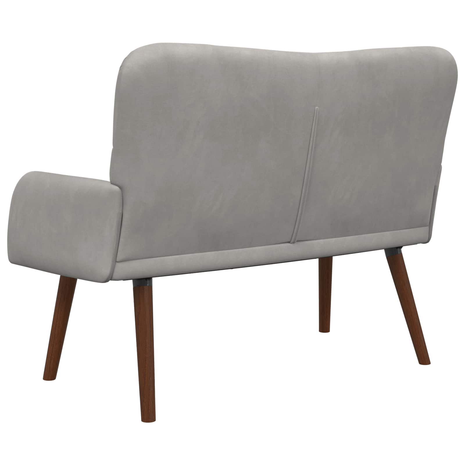 vidaXL Sofa dwuosobowa jasnoszary 115 x 61 x 87 cm Welur