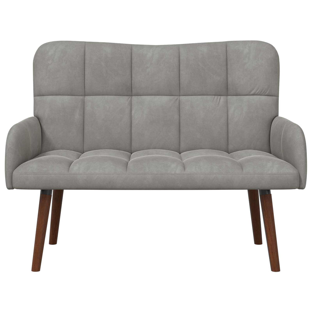 vidaXL Sofa dwuosobowa jasnoszary 115 x 61 x 87 cm Welur
