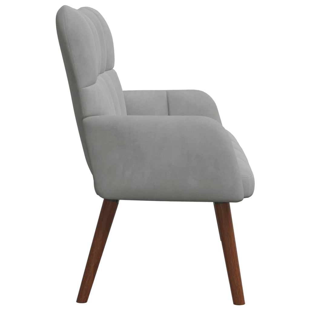 vidaXL Sofa dwuosobowa jasnoszary 115 x 61 x 87 cm Welur