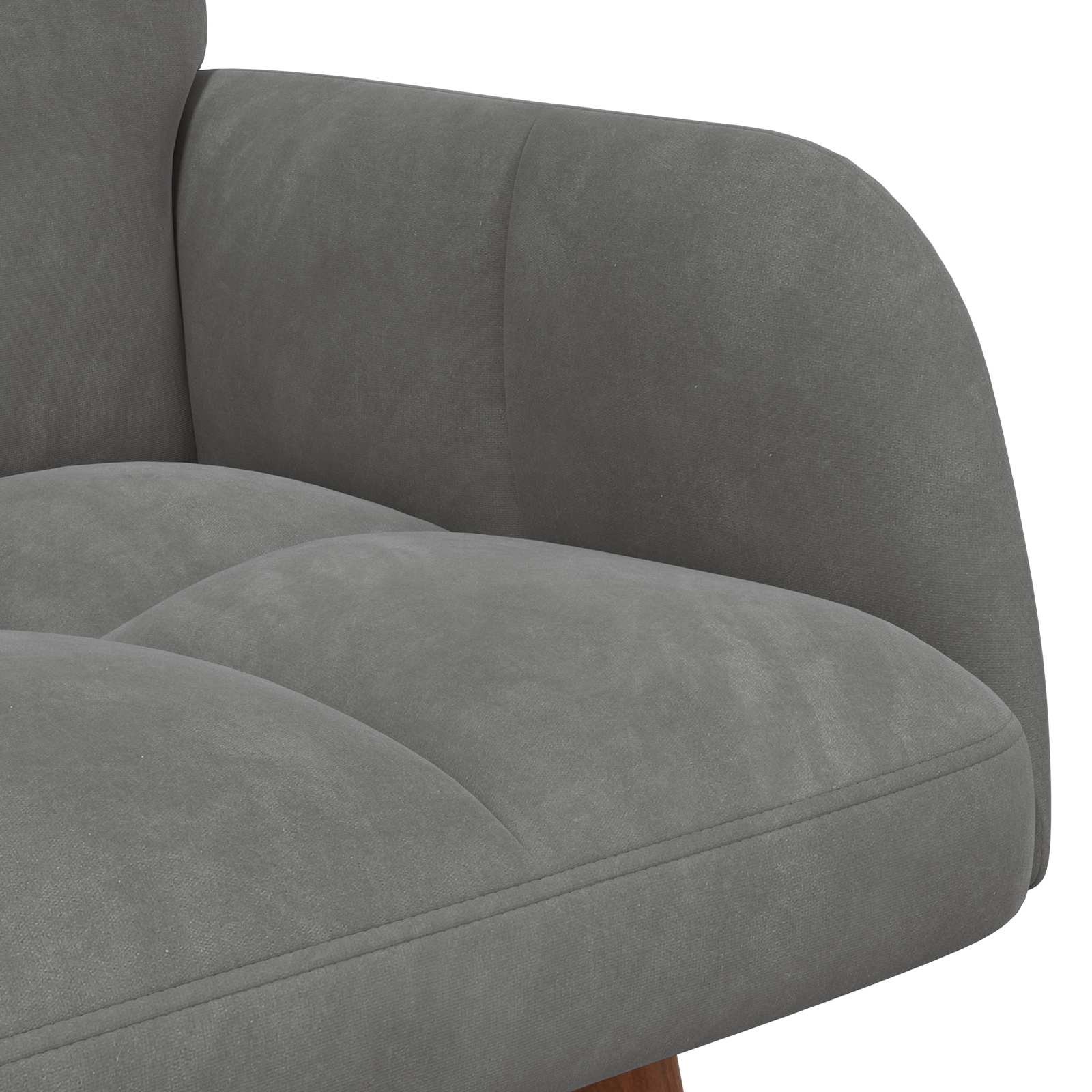 vidaXL Sofa dwuosobowa ciemnoszary 115 x 61 x 87 cm Welur