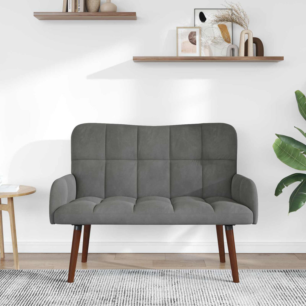 vidaXL Sofa dwuosobowa ciemnoszary 115 x 61 x 87 cm Welur