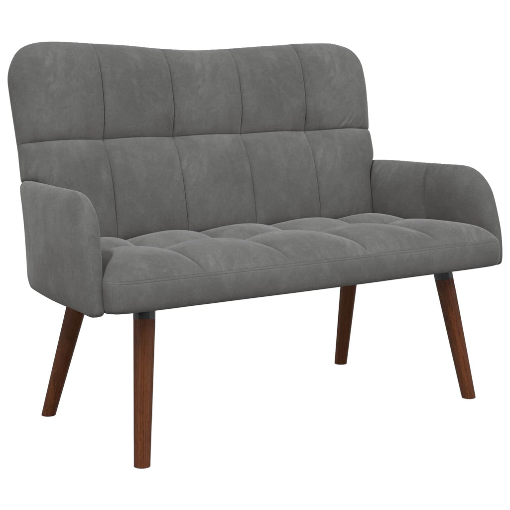 vidaXL Sofa dwuosobowa ciemnoszary 115 x 61 x 87 cm Welur