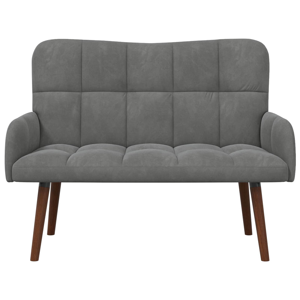 vidaXL Sofa dwuosobowa ciemnoszary 115 x 61 x 87 cm Welur