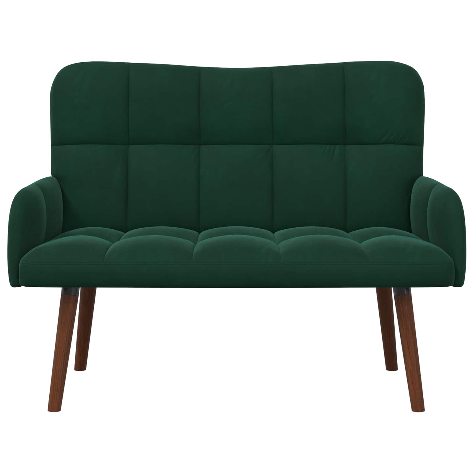 vidaXL Sofa dwuosobowa Ciemnozielony 115 x 61 x 87 cm Welur