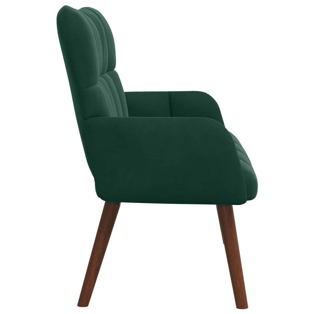 vidaXL Sofa dwuosobowa Ciemnozielony 115 x 61 x 87 cm Welur