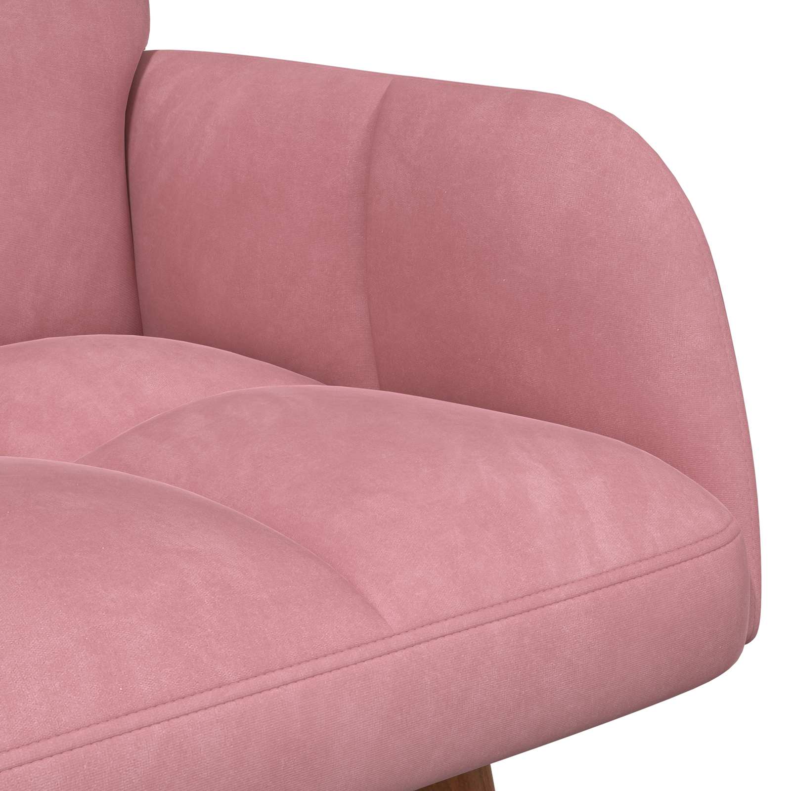 vidaXL Sofa dwuosobowa różowy 115 x 61 x 87 cm Welur