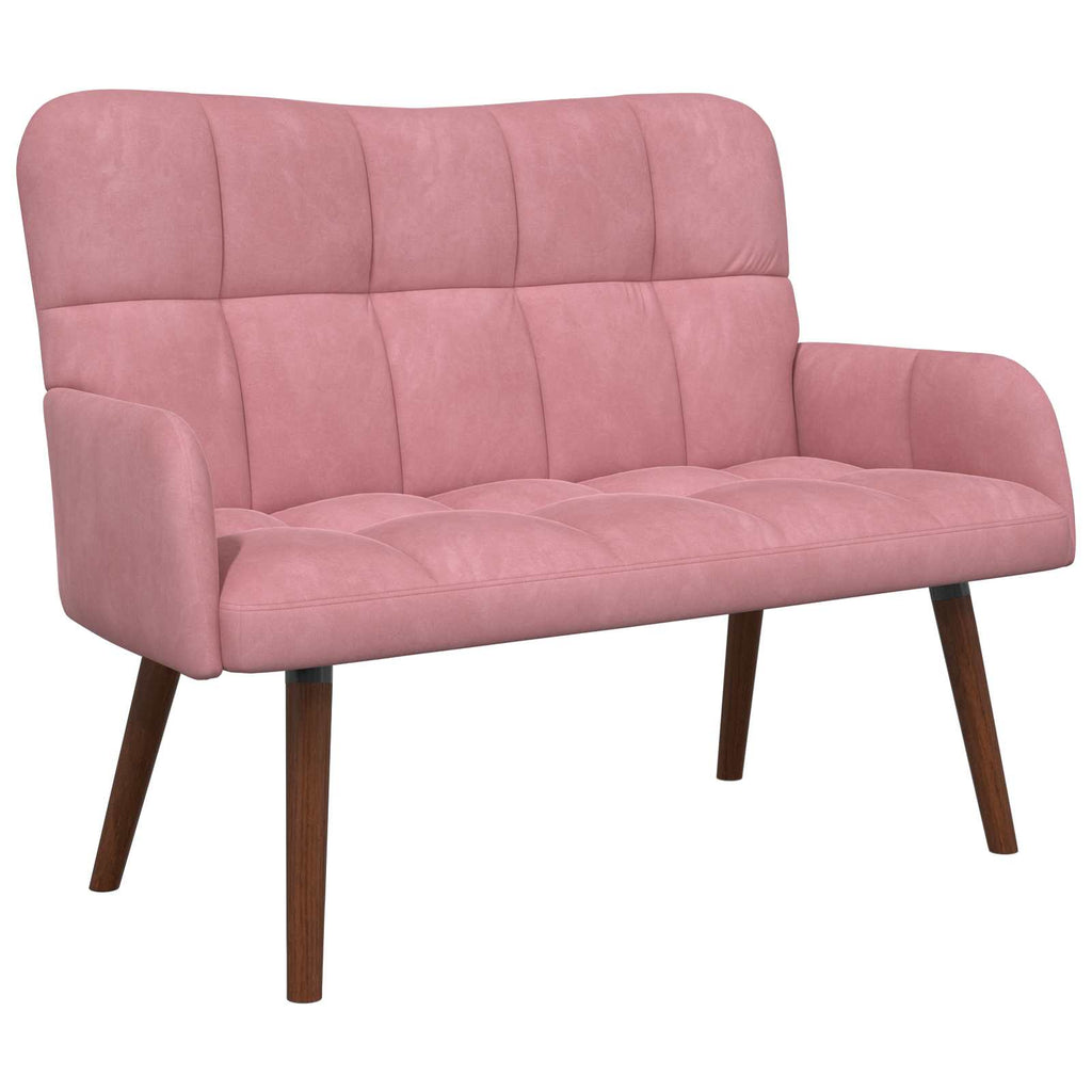 vidaXL Sofa dwuosobowa różowy 115 x 61 x 87 cm Welur