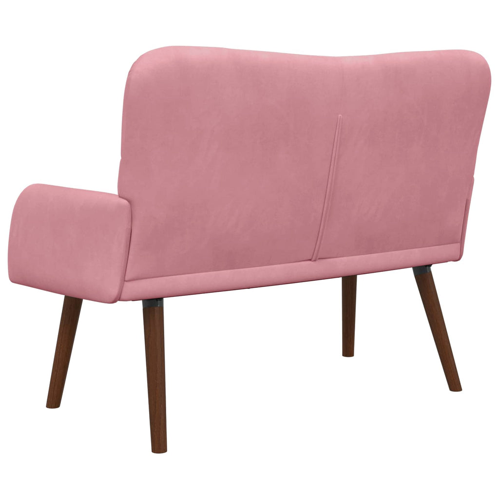 vidaXL Sofa dwuosobowa różowy 115 x 61 x 87 cm Welur