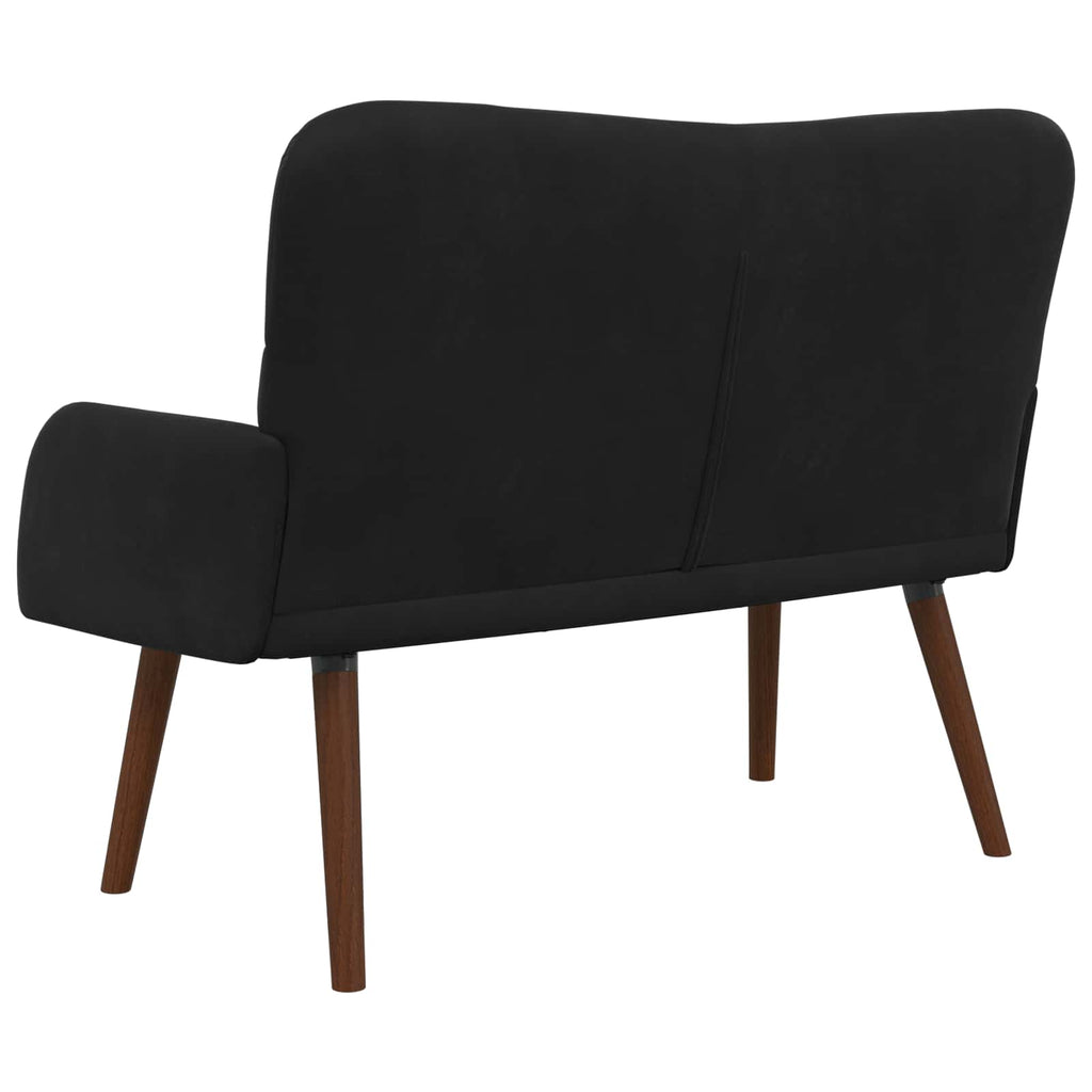vidaXL Sofa dwuosobowa Czarny 115 x 61 x 87 cm Welur