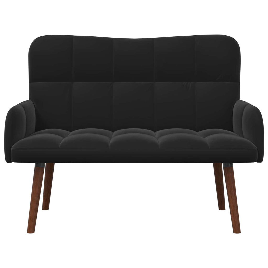 vidaXL Sofa dwuosobowa Czarny 115 x 61 x 87 cm Welur