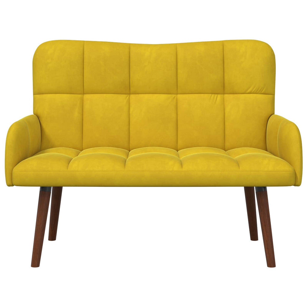 vidaXL Sofa dwuosobowa żółty 115 x 61 x 87 cm Welur