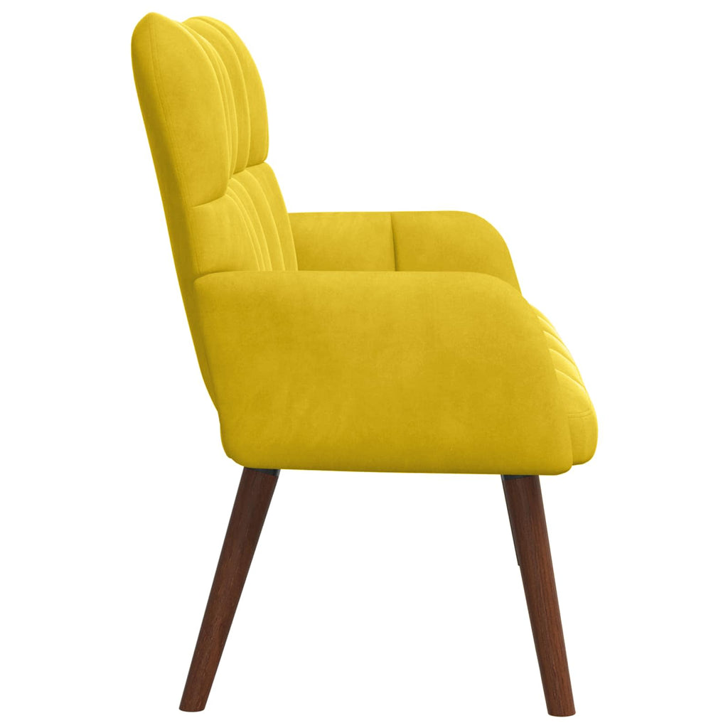 vidaXL Sofa dwuosobowa żółty 115 x 61 x 87 cm Welur