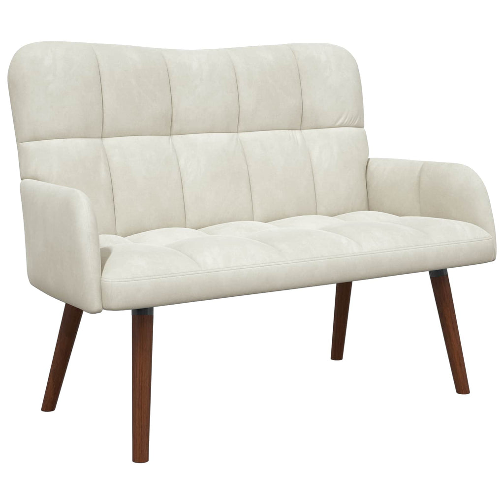 vidaXL Sofa dwuosobowa kremowy 115 x 61 x 87 cm Welur