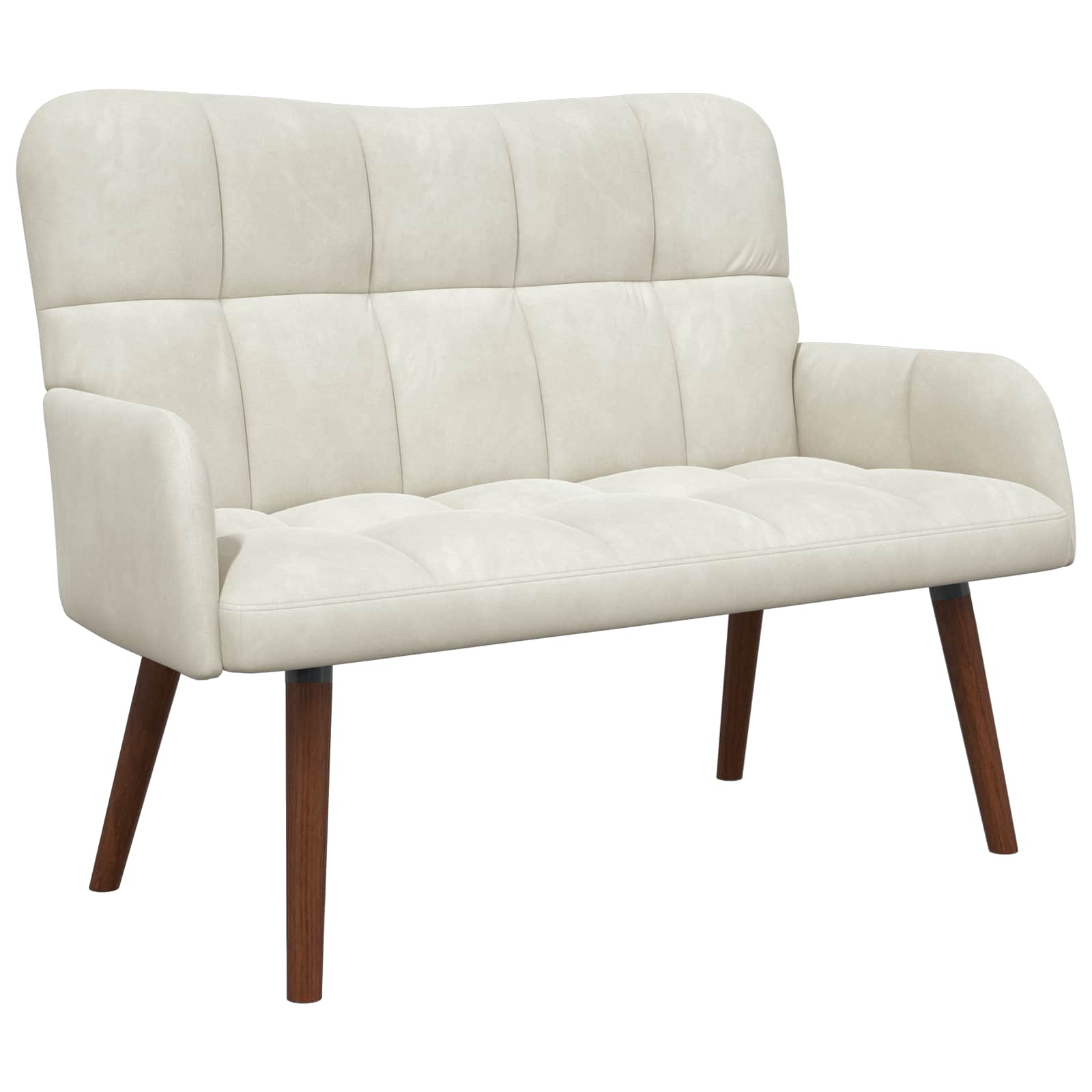 vidaXL Sofa dwuosobowa kremowy 115 x 61 x 87 cm Welur