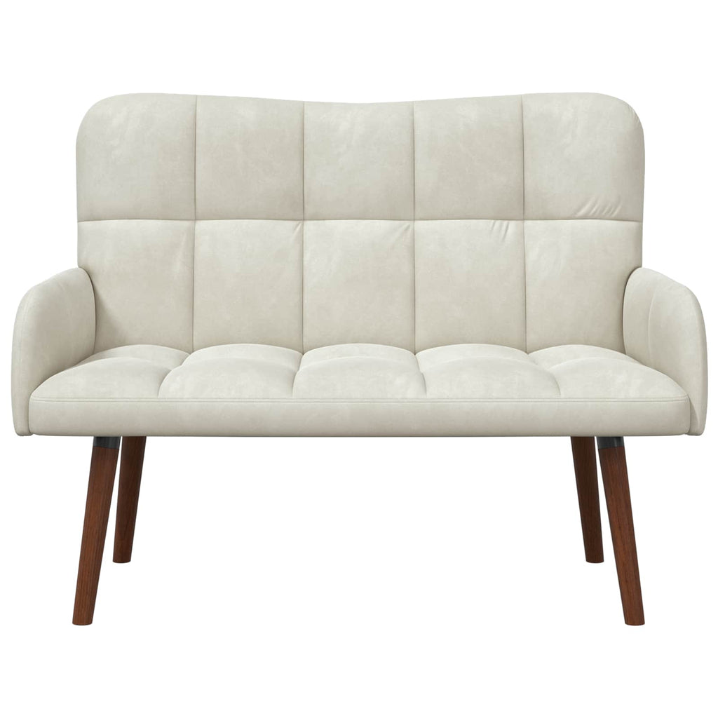 vidaXL Sofa dwuosobowa kremowy 115 x 61 x 87 cm Welur